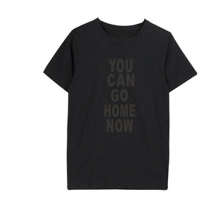 SMZY You Can Go Home Now Tshirt Men Summer Letter Soft Tee Shirt Homme Coton Printed O-neck Fashion Tshirt Men Cool Pop Tshirt